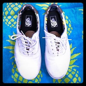 Vans White / tropical theme